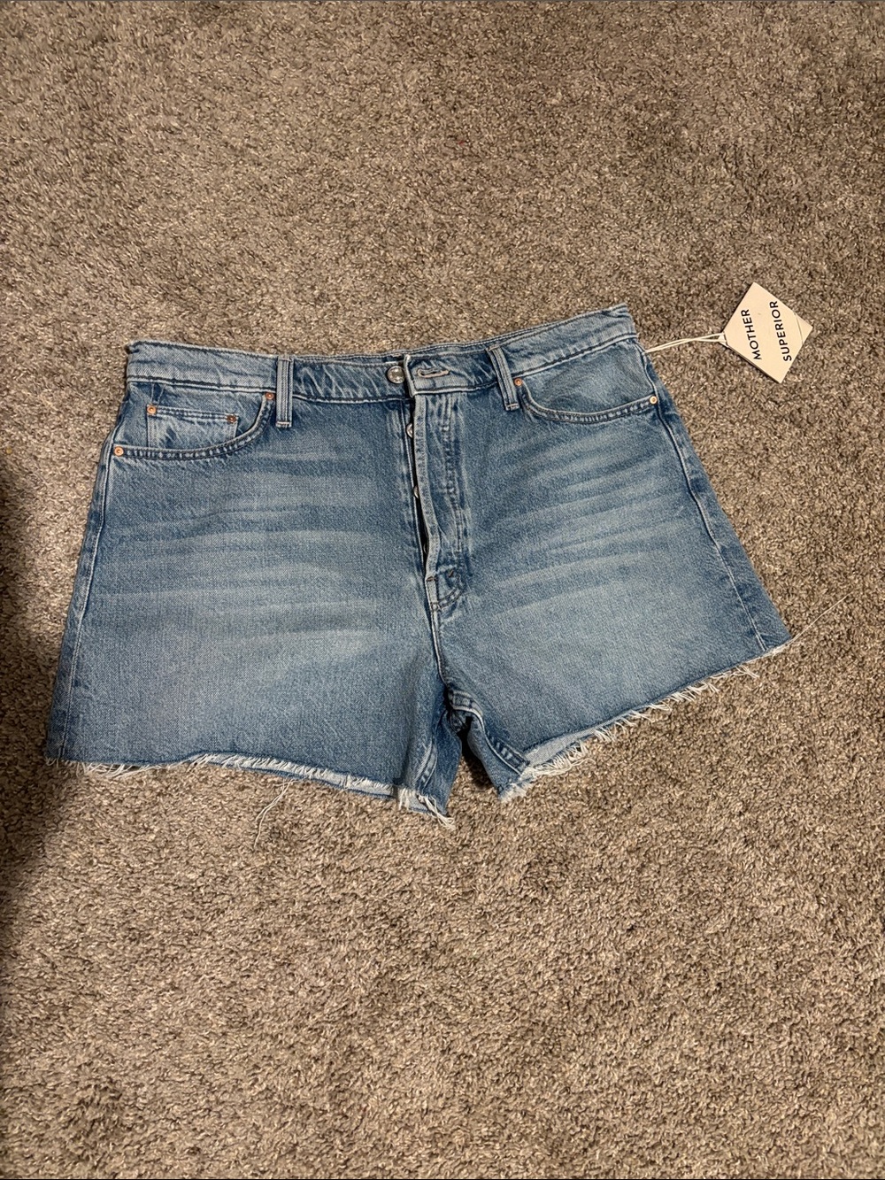 MOTHER Blue Denim Jean Shorts Sz 34